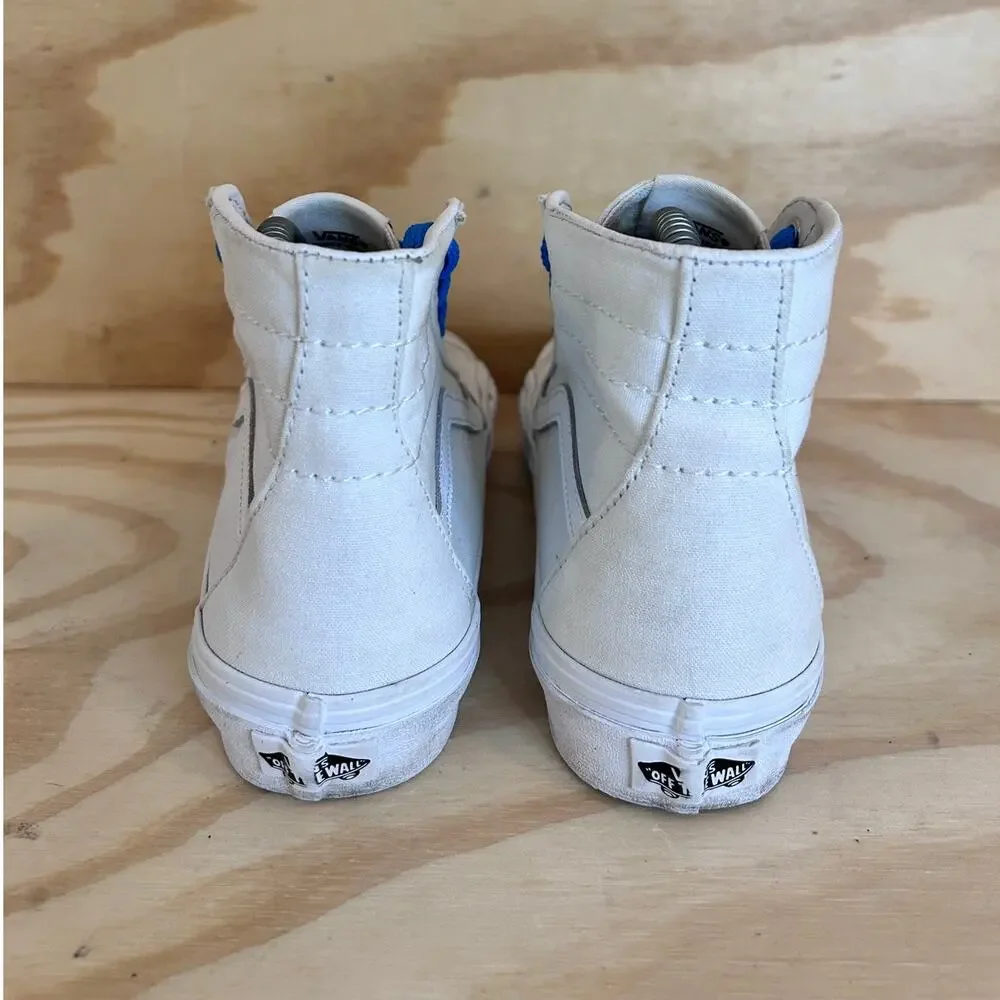 Vans Off The Wall - SK8 Hi - Sneakers - White/Blue - Women's - 7.5